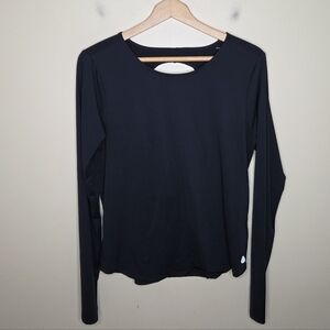 Threads 4 Thought | Black Circle Cutout Back Athleisure Top Size Medium